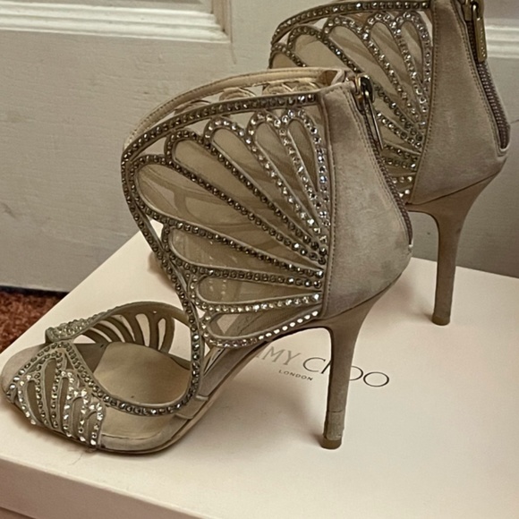 Jimmy Choo Swarovski Crystal Rhinestone Shoes size 6 (36.5) - Picture 4 of 7